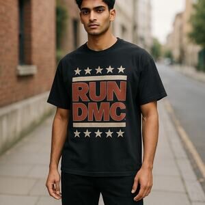 Men’s RUN DMC T Shirt M Gray